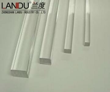 High quality different size transparent acrylic square rods acrylic square bars acrylic square sticks